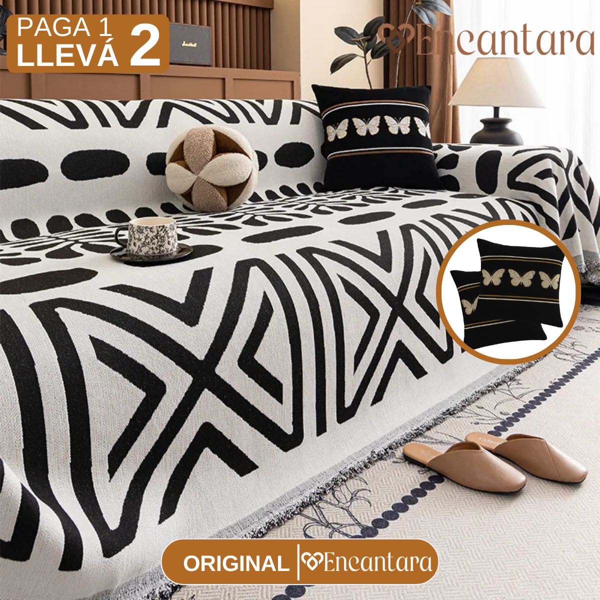 [Lleva 2 y Paga 1] Funda para Sofá (Calidad y Comodidad para tu Hogar) +2 REGALOS: 2 Fundas para Cojines