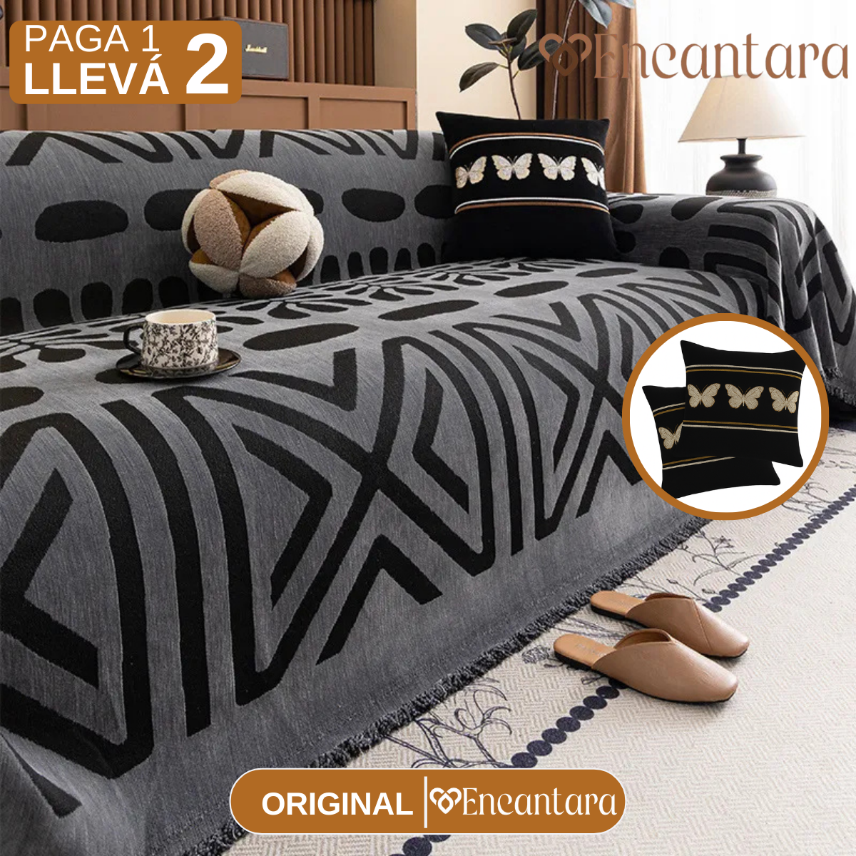 [Lleva 2 y Paga 1] Funda para Sofá (Calidad y Comodidad para tu Hogar) +2 REGALOS: 2 Fundas para Cojines