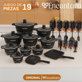 Conjunto de Ollas de Cerámica 19 Piezas Antiadherentes [ÚLTIMAS UNIDADES]