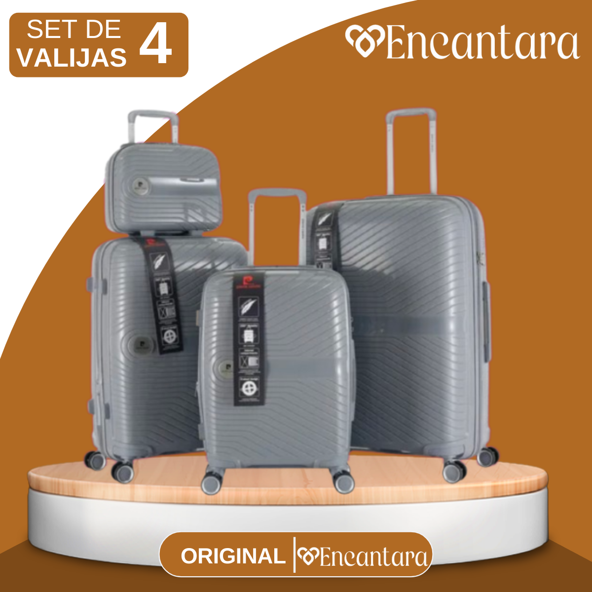 Set De 4 Valijas Rigidas Lavon Giro 360 Beauty(Perfectas para viajar)